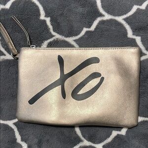Gold XO Clutch Bag